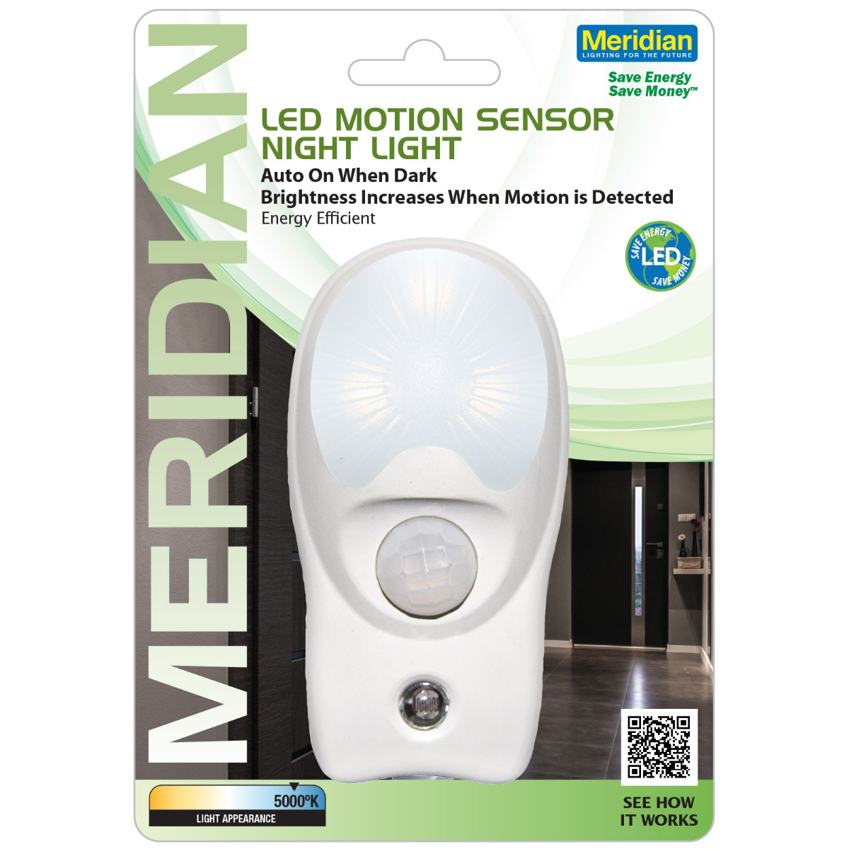 10800 - LED Auto Night Light with Motion Sensor Function - Meridian Lighting